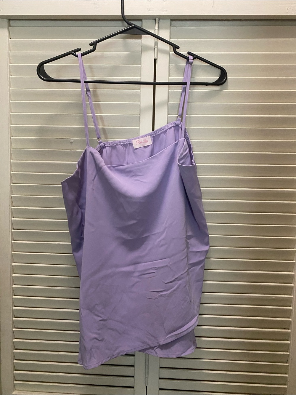 Pink Lily Lilac Satin Cami Slip